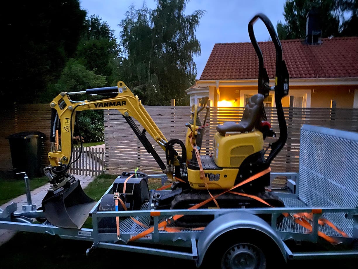 Yanmar SV08-1C minigrävare i drift