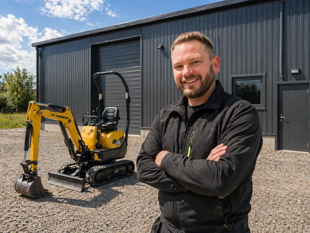 Viktor Rempling framför Kvarnbruket i Stockamöllan